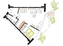 Layout of Comfort Apartments